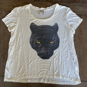 Haute Hippie Cream Jaguar T-Shirt